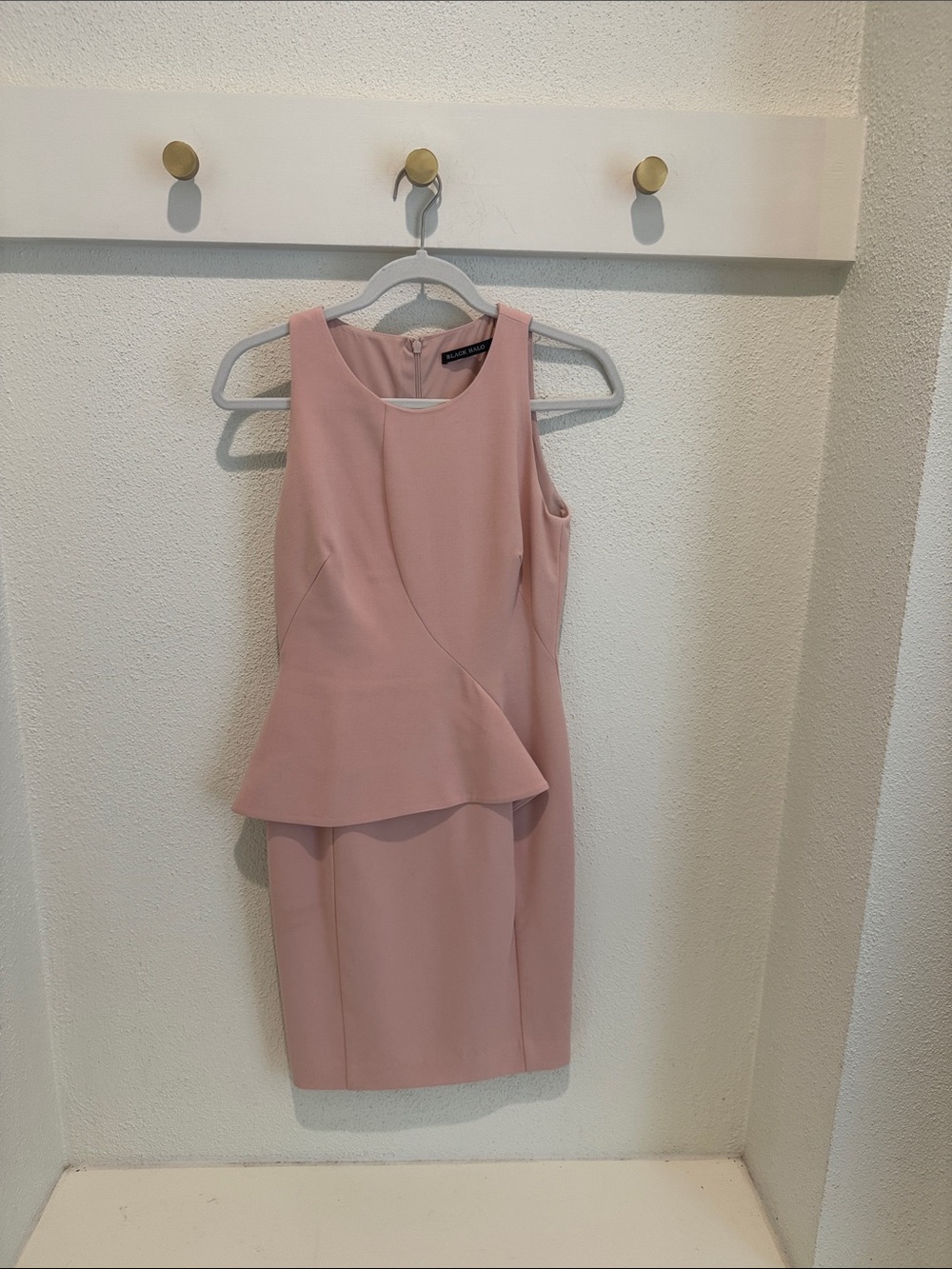 Tahari ASL Dusty Pink Sleeveless Peplum Sheath Dress - Picture 1 of 1